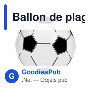 Ballon de plage gonflable personnalisable avec logo - Football - Miniature 1