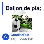 Ballon de plage gonflable personnalisable avec logo - Football - Miniature 2