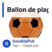 Ballon de plage gonflable personnalisable avec logo - Football - Miniature 3