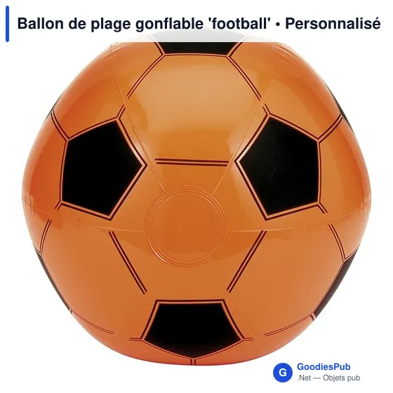 Ballon de plage gonflable personnalisable avec logo - Football - Image 3