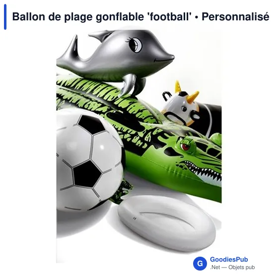 Ballon de plage gonflable personnalisable avec logo - Football - Image 4