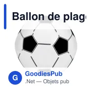 Ballon de plage personnalisable en PVC avec logo - Norman - Miniature 1