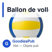 Ballon de volley-ball personnalisable en PVC avec logo - Miniature 1