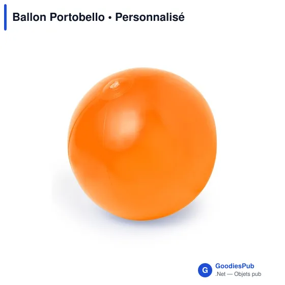 Ballon de plage personnalisable Portobello avec logo - Image 1