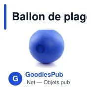 Ballon de plage personnalisable Portobello avec logo - Miniature 12