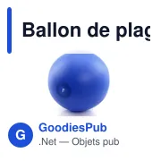 Ballon de plage personnalisable Portobello avec logo - Miniature 3