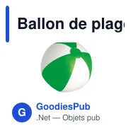Ballon de plage personnalisable Portobello avec logo - Miniature 9