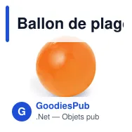 Ballon de plage personnalisable Portobello avec logo - Miniature 10