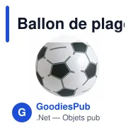Ballon de plage personnalisable avec logo - Wembley - Miniature 1
