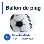 Ballon de plage personnalisable avec logo - Wembley - Miniature 2
