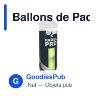 Ballons de Padel personnalisables avec logo - Set de 3 - Miniature 1