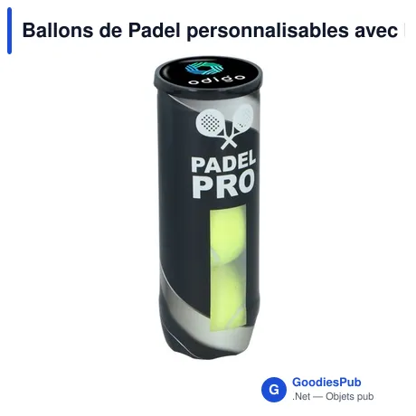 Ballons de Padel personnalisables avec logo - Set de 3