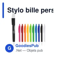 Stylo bille personnalisable en ABS recyclé avec logo - Finn - Miniature 1