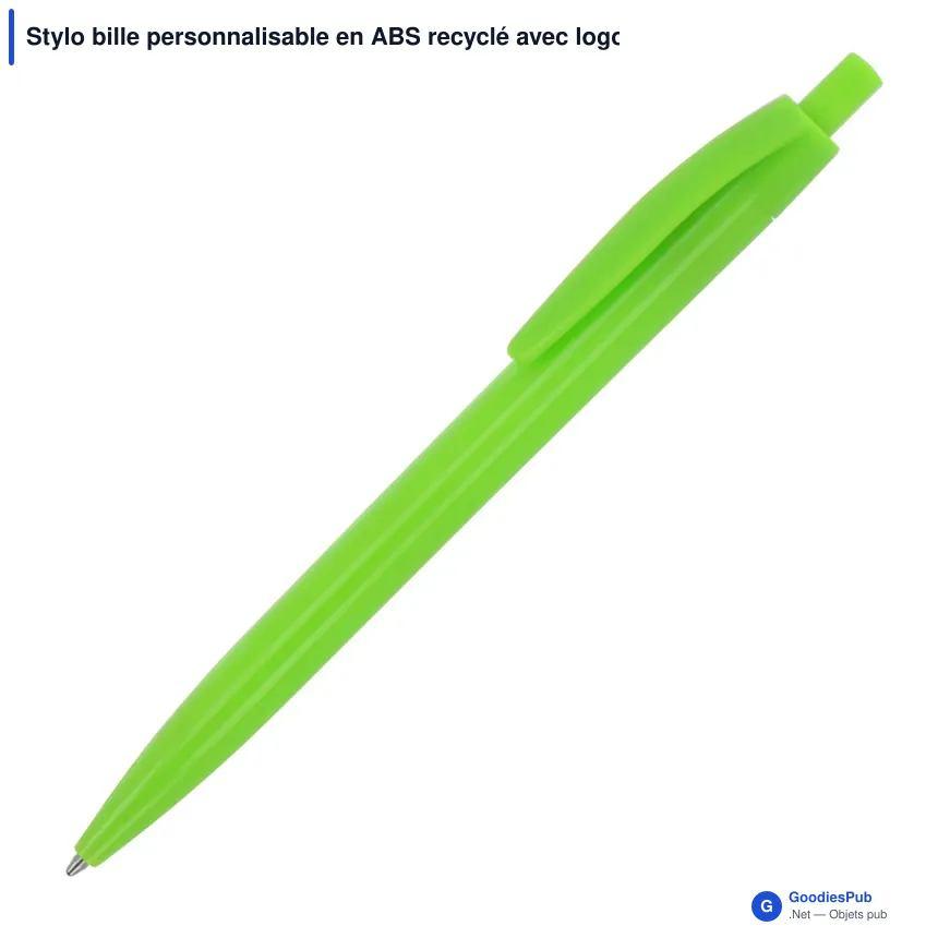 Stylo bille personnalisable en ABS recyclé avec logo - Finn - Image 2