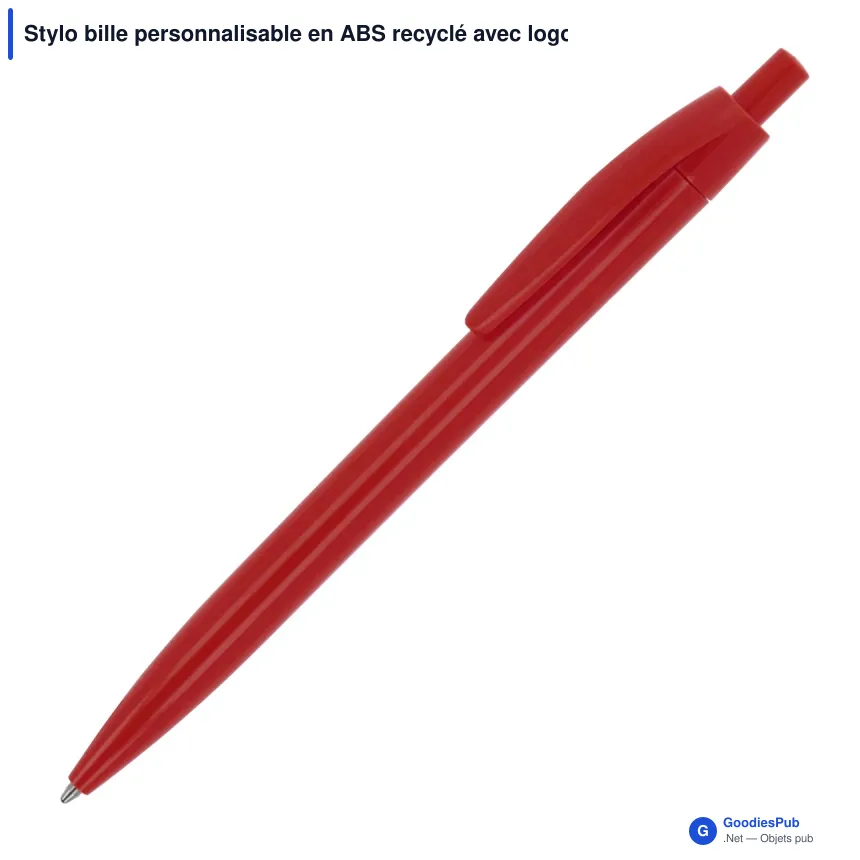 Stylo bille personnalisable en ABS recyclé avec logo - Finn - Image 3