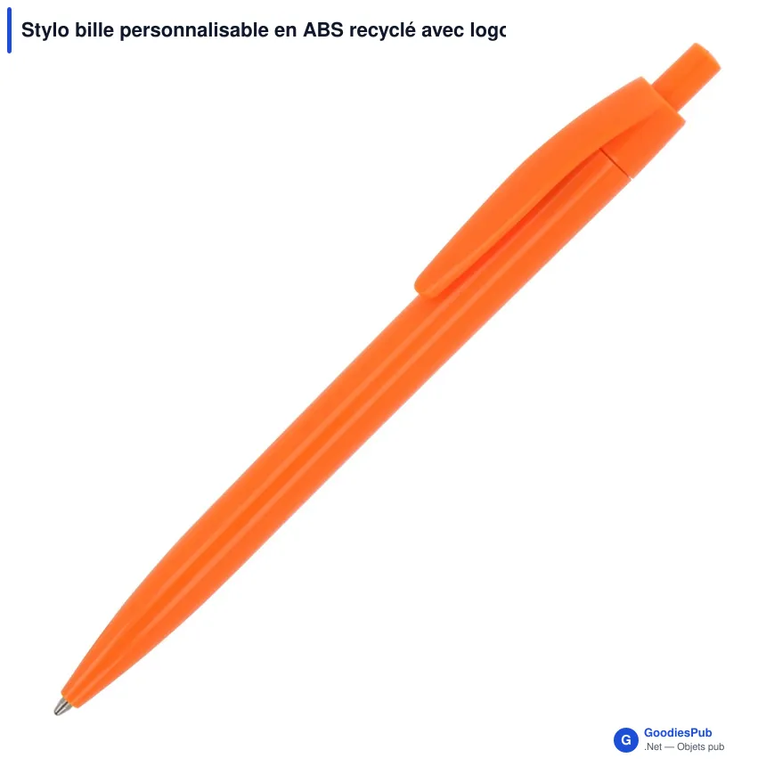 Stylo bille personnalisable en ABS recyclé avec logo - Finn - Image 6