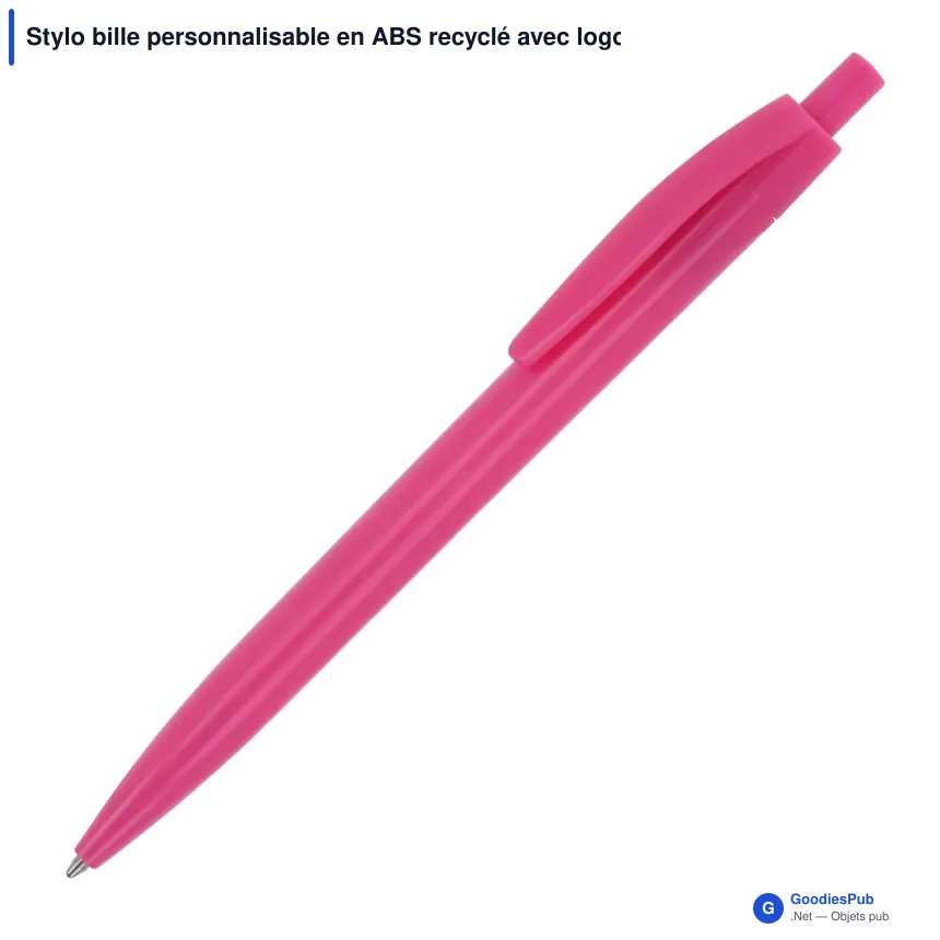 Stylo bille personnalisable en ABS recyclé avec logo - Finn - Image 7