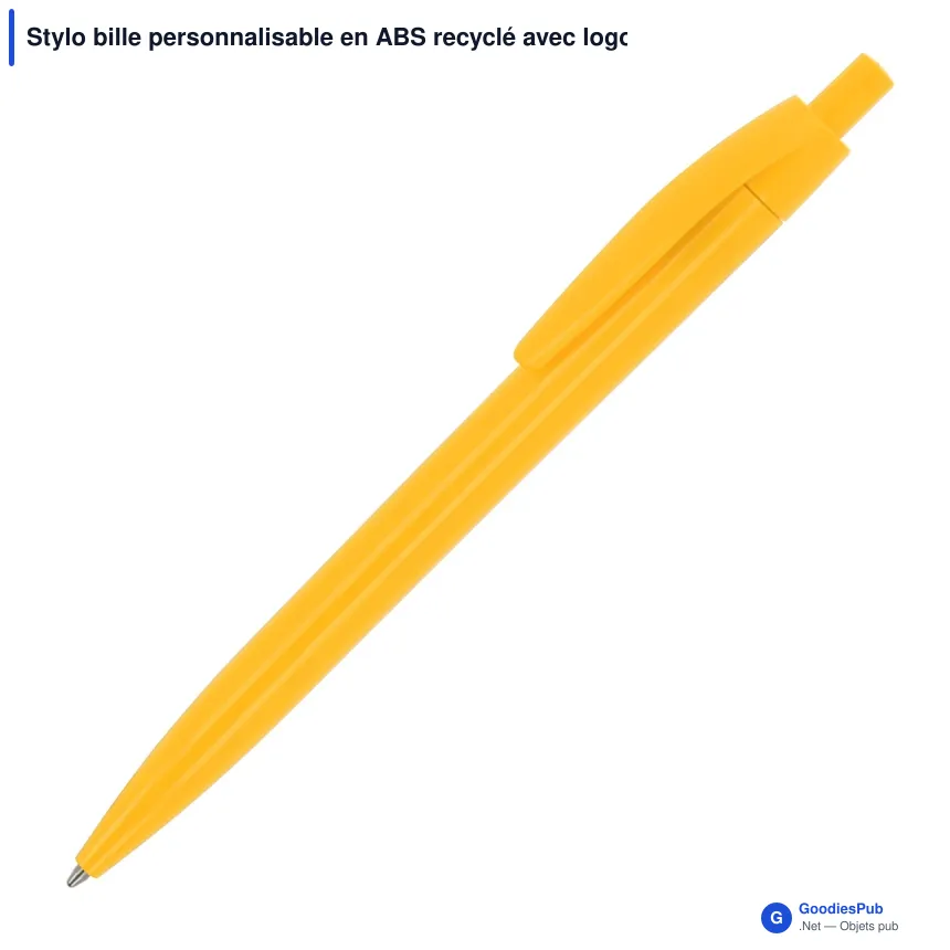 Stylo bille personnalisable en ABS recyclé avec logo - Finn - Image 8