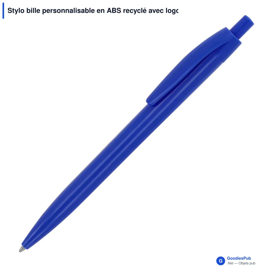 Stylo bille personnalisable en ABS recyclé avec logo - Finn - Image 9