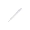 Variante Blanc - Stylo bille personnalisable en ABS recyclé avec logo - Finn