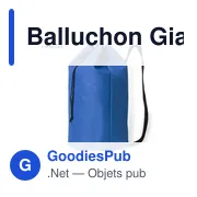 Sac fourre-tout personnalisable Balluchon Giant avec logo - Miniature 6