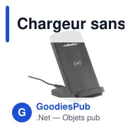 Chargeur sans fil personnalisable Baloo 15W avec logo - Miniature 1