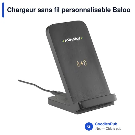 Chargeur sans fil personnalisable Baloo 15W avec logo