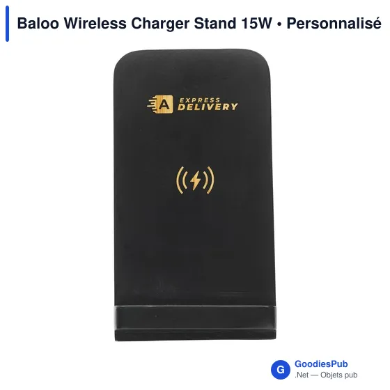 Chargeur sans fil personnalisable Baloo 15W avec logo - Image 12