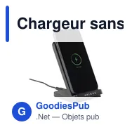 Chargeur sans fil personnalisable Baloo 15W avec logo - Miniature 4