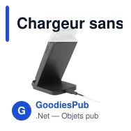 Chargeur sans fil personnalisable Baloo 15W avec logo - Miniature 5