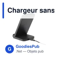 Chargeur sans fil personnalisable Baloo 15W avec logo - Miniature 6
