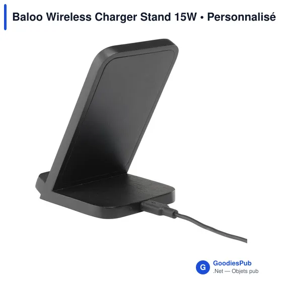 Chargeur sans fil personnalisable Baloo 15W avec logo - Image 6