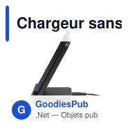 Chargeur sans fil personnalisable Baloo 15W avec logo - Miniature 7