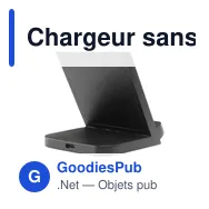 Chargeur sans fil personnalisable Baloo 15W avec logo - Miniature 9