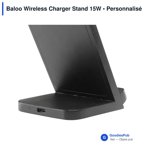 Chargeur sans fil personnalisable Baloo 15W avec logo - Image 9