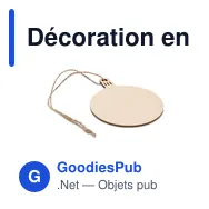 Décoration en bois MDF personnalisable forme boule avec logo - Miniature 2
