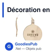 Décoration en bois MDF personnalisable forme boule avec logo - Miniature 3