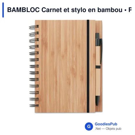 BAMBLOC Carnet et stylo en bambou