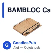 BAMBLOC Carnet et stylo en bambou - Miniature 2