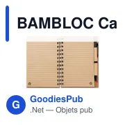 BAMBLOC Carnet et stylo en bambou - Miniature 3