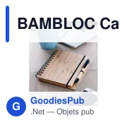BAMBLOC Carnet et stylo en bambou - Miniature 4