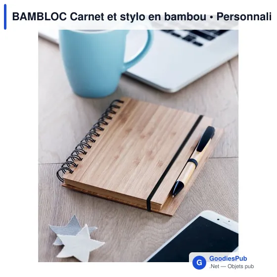 BAMBLOC Carnet et stylo en bambou - Image 4