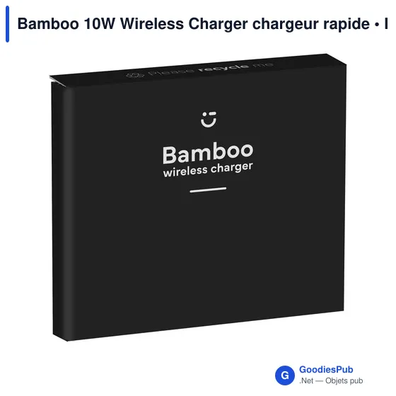 Chargeur sans fil personnalisable 10W pour logo - Bamboo - Image 11
