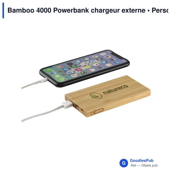 Chargeur externe personnalisable Bamboo 4000 avec logo - Image 1