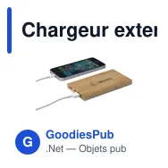 Chargeur externe personnalisable Bamboo 4000 avec logo - Miniature 2