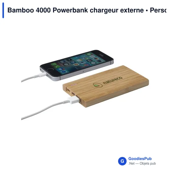 Chargeur externe personnalisable Bamboo 4000 avec logo - Image 2