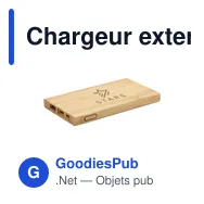 Chargeur externe personnalisable Bamboo 4000 avec logo - Miniature 3