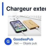 Chargeur externe personnalisable Bamboo 4000 avec logo - Miniature 4