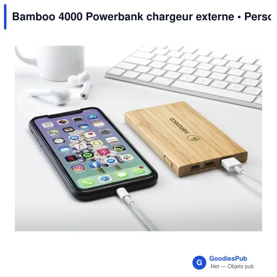 Chargeur externe personnalisable Bamboo 4000 avec logo - Image 4