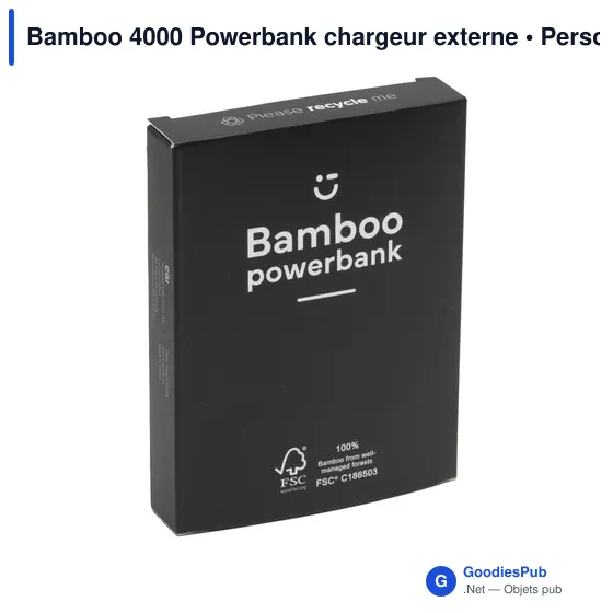 Chargeur externe personnalisable Bamboo 4000 avec logo - Image 5